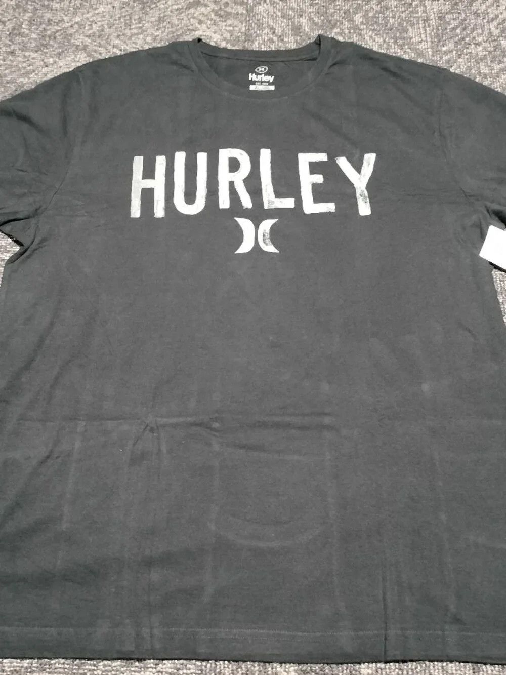 Hurley Men's Tagless Regular Fit 100% Cotton Short Sleeve Graphic Tee Black XL